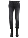 Pence Frayed Hem Dark Wash Jeans 18cm In Denim