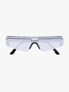 Balenciaga Black Thin Visor Sport Sunglasses In Black