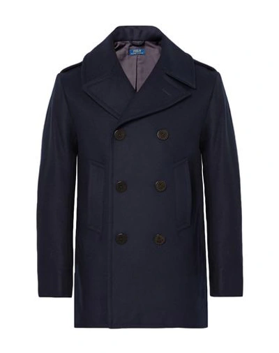 Polo Ralph Lauren Coat In Dark Blue