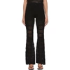 AMIRI AMIRI BLACK CHECKERED CROCHET FLARE LOUNGE trousers