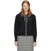 MAISON KITSUNÉ MAISON KITSUNE BLACK TRICOLOR FOX ZIP-UP HOODIE