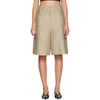 LVIR BEIGE SILK SHORTS