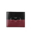 Ferragamo Bicolor Wallet In Maroon