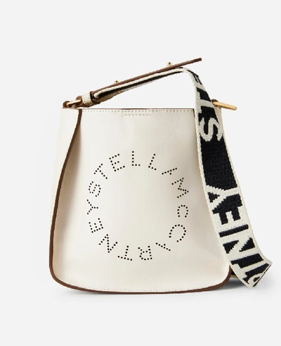 Stella Mccartney Mini Stella Logo Shoulder Bag In White