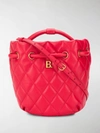 Balenciaga Touch Bucket Hand Bag In Red Leather