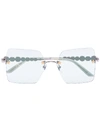 GUCCI SQUARE-FRAME TINTED SUNGLASSES