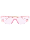 GUCCI CAT-EYE STUD EMBELLISHED MASK SUNGLASSES