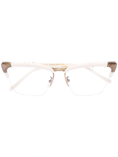 Gucci 方框眼镜 In White
