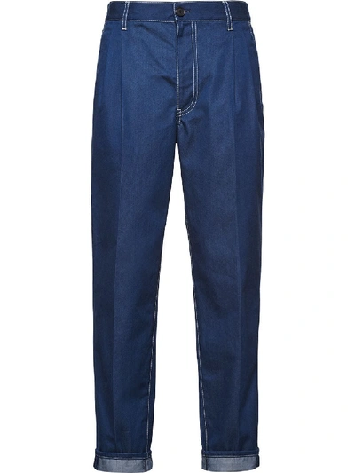 Prada Loose Fit Jeans In Blue
