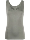 Majestic Plain Fitted Tank Top In Green