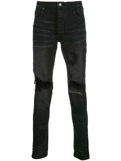 Purple Brand Mid-rise Slim Fit Jeans In Black