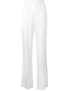 Goen J Satin Straight-leg Trousers In White