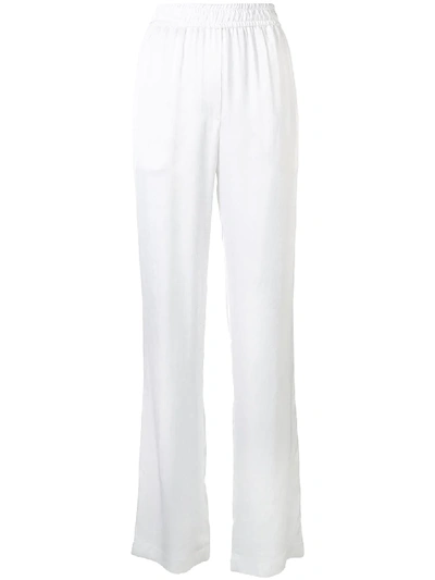 Goen J Satin Straight-leg Trousers In White