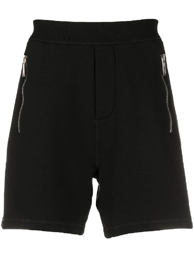 Dsquared2 Zip Detail Track Shorts In Black