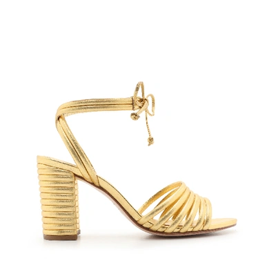 Schutz Women's Lanna High-heel Sandals In Gold Leather