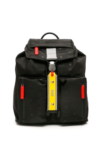 Mcm Medium Dieter Monogram Backpack In Black