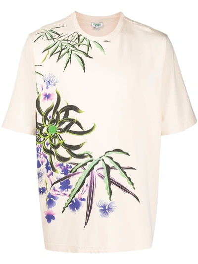 Kenzo Oversized-t-shirt Mit "sea Lily"-print In 03 Ecru