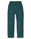 Liu •jo Woman Cropped Pants Green Size 6 Polyester, Elastane