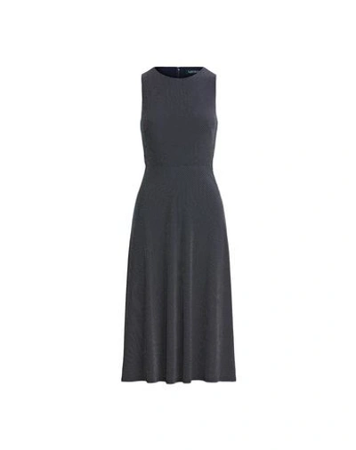 Lauren Ralph Lauren Tiered Cotton-blend Midi Dress In Dark Blue