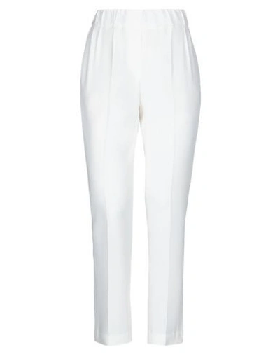 BRUNELLO CUCINELLI BRUNELLO CUCINELLI WOMAN PANTS WHITE SIZE 4 ACETATE, SILK,36944921QE 4
