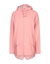 Rains Lightweight Hooded Rain Jacket In Salmon Pink