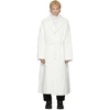A. A. SPECTRUM WHITE LONG TRENCH COAT