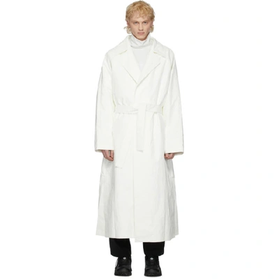 A. A. Spectrum White Long Trench Coat