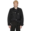 Heliot Emil Cropped Asymmetric Bomber Jacket In Black
