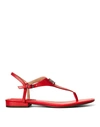 Lauren Ralph Lauren Flip Flops In Red