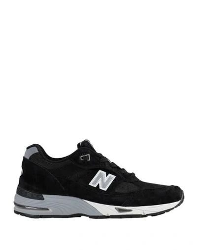 New Balance 991 Woman Sneakers Black Size 8 Leather, Textile Fibers