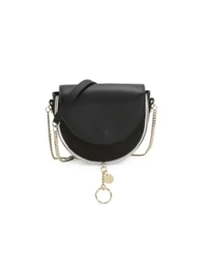See By Chloé Mara Evening Leather Crossbody Bag In Black