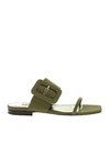 ATTICO BUCKLE SANDALS IN GREEN