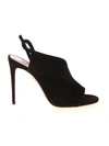 AQUAZZURA VERY SERPENTINE SLINGBACKS IN BLACK