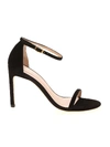 STUART WEITZMAN NUDISTSONG SANDALS IN BLACK