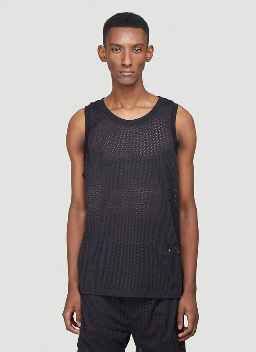 Rick Owens X Champion Perforated Tank Top In Black | ModeSens