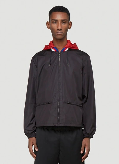 Gucci Detachable-hood Windbreaker Jacket In Black | ModeSens