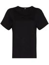 Totême Toteme Women's Black Logo-embroidered Organic Cotton T-shirt In Black