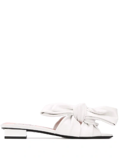 Msgm Bow-detail 30mm Mules In White