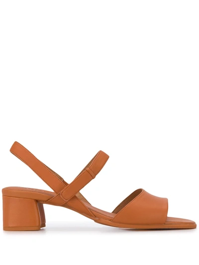 Camper Katie Block-heel Sandals In Brown