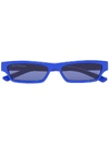 BALENCIAGA NARROW RECTANGLE-FRAME SUNGLASSES