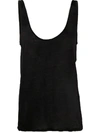 Rick Owens Womens Black Synthetic Fibers Top In Black