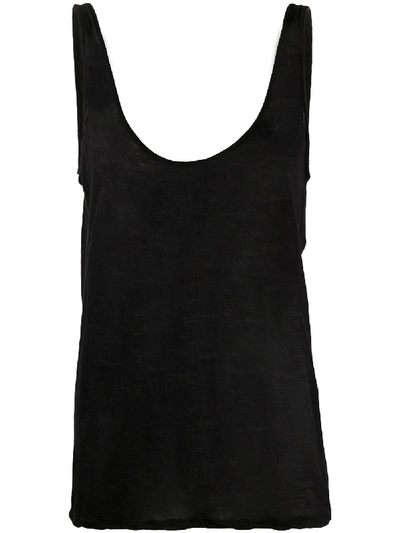 Rick Owens Womens Black Synthetic Fibers Top In Nero