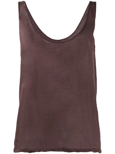 Rick Owens Scoop Neck Waistcoat In Red