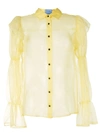 Macgraw Souffle Sheer Blouse In Yellow