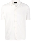 Roberto Collina Short Sleeved Polo Shirt In Neutrals