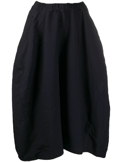 Comme Des Garçons Comme Des Garçons Curved Full Skirt In Blue