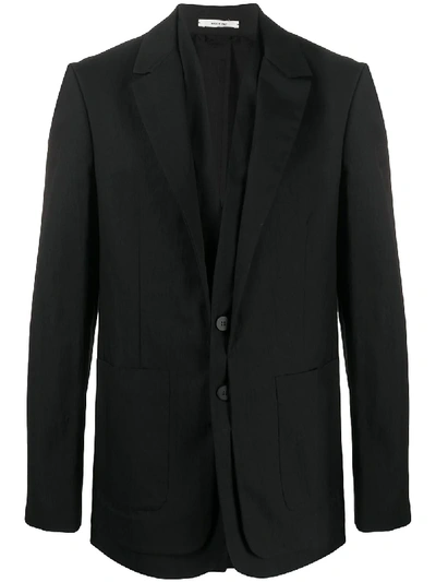 Isabel Benenato Layered Tailored Blazer In Black