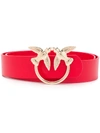 Pinko Berry Logo Buckle Belt In Red