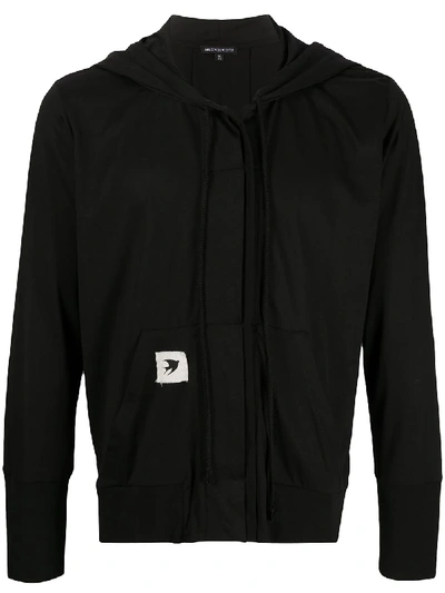 Ann Demeulemeester Button Front Hoodie In Black