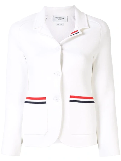 Thom Browne Saddle Sleeve Jacket In White